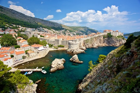 Dubrovnik Old City Walls in Croatiaのeditorial素材