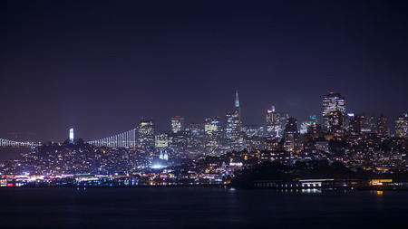 San Francisco city lights at night