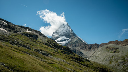Swiss Alps Matterhorn. Landscape in the mountains. Beauty in nature.の写真素材