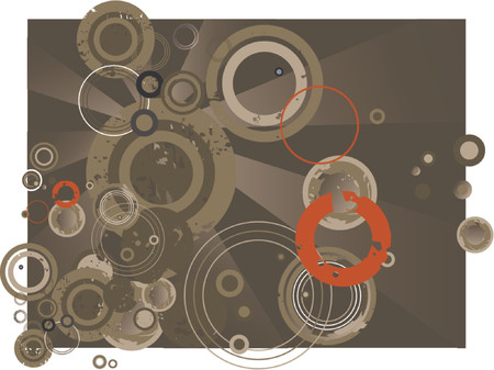 Retro vector with grunge background and a star burst effect.のイラスト素材