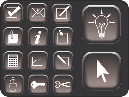 Business icon vectorsのイラスト素材