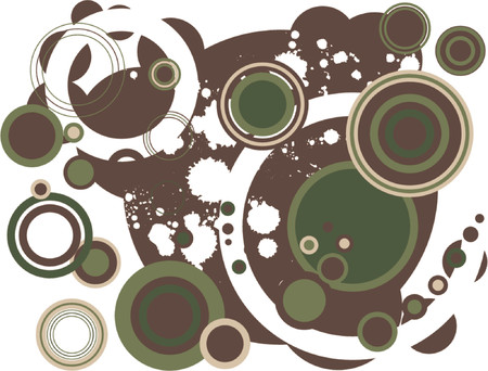 Retro vector rings with various harmonious color combination.のイラスト素材