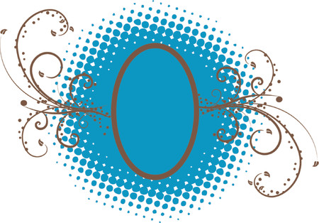 Floral vector with swirl and curvy vines.のイラスト素材