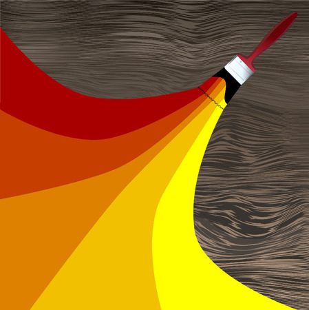 Vector - Colorful wavy / curvy abstract rainbows on a black background.のイラスト素材