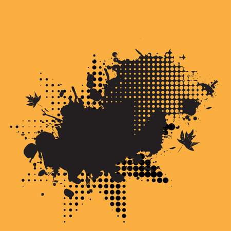 Vector - Halftone ink splat grunge background for text.のイラスト素材