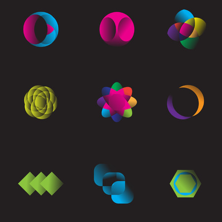 Vector - Illustration of modern symbol patterns for company headerのイラスト素材