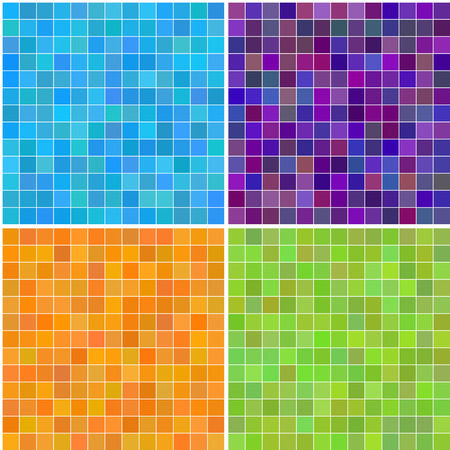 Vector - Colorful multi color seamless square tiles for bathroom, kitchen or background useのイラスト素材
