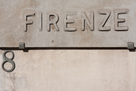 Italian street sign of florence in italyの写真素材