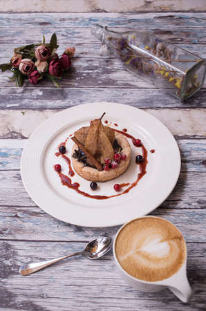 Dessert menu from the restaurant and cafeの写真素材