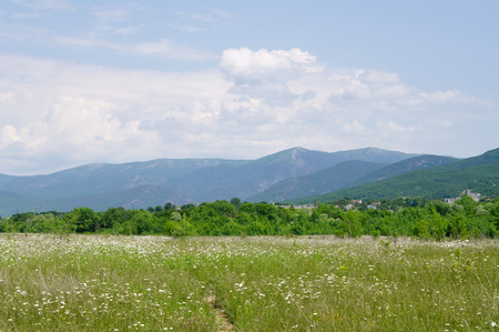 Spring in Baydarsky valley, Crimeaの写真素材