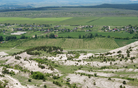 valley at mountain White Rock (Ak-Kaya), Crimeaの写真素材