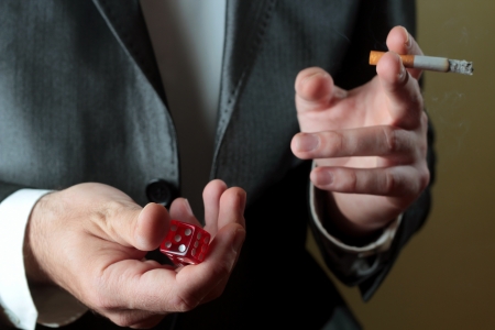 Smokers who risk gamblers の写真素材