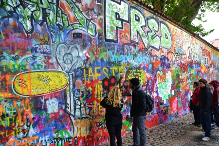 The Lennon Wall in Pragueのeditorial素材