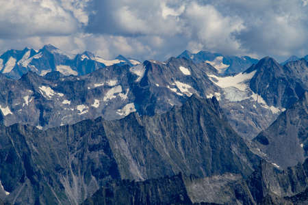 mountain peaks in the alps