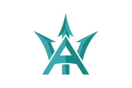 A Letter design, Atlantis King Arrow designのイラスト素材