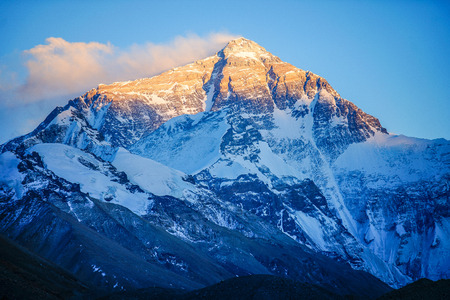 Sunset at Mount Everestの写真素材