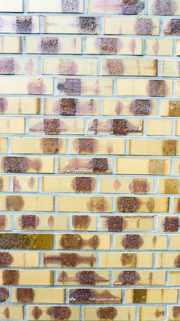 yellow brickwork wall