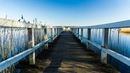 view from landing stageの写真素材
