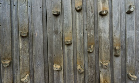 wooden climbing wall