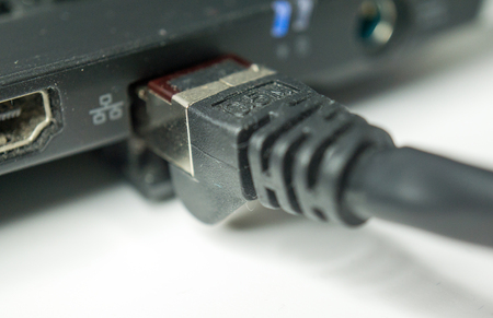 network port of a laptopの写真素材