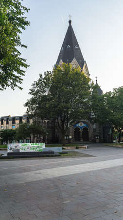 HAMBURG, GERMANY - August 8, 2019 russian orthodox church of St. Johann of Kronstadtのeditorial素材