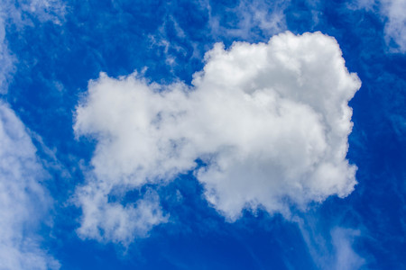 White clouds, blue background,beautiful white cloudsの写真素材