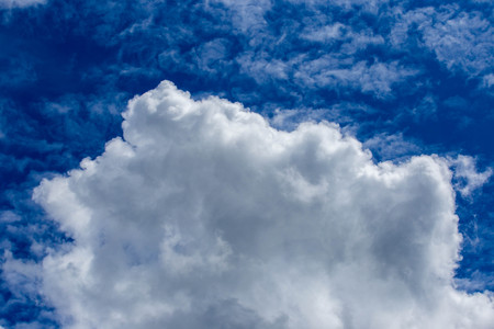 White clouds, blue background,beautiful white cloudsの写真素材