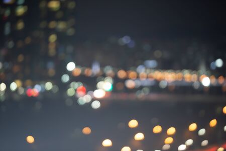 Abstract bokeh night garden in city backgroundの写真素材