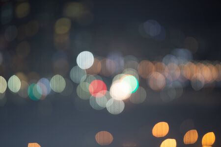 Abstract bokeh night garden in city backgroundの写真素材