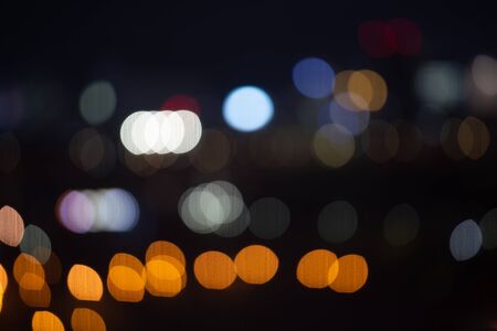 Abstract bokeh night garden in city backgroundの写真素材