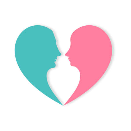 Heart-shaped representing women and menのイラスト素材