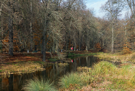 Kamianka river in park "Sofiyivka" National dendrological park of Ukraine.  Uman city, Central Ukraineの写真素材