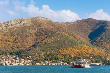Ferry runs across the narrowest part of the Bay of Kotor, the Verige Straits. Montenegro