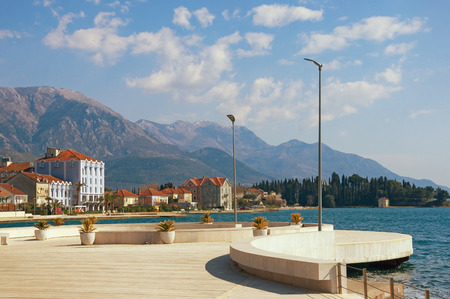 Embankment of Tivat city. Montenegroの写真素材
