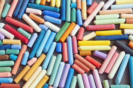 Soft pastel crayons for drawingの写真素材