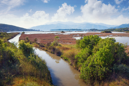 View of special botanical and animal reserve Solila. Tivat, Montenegroの写真素材