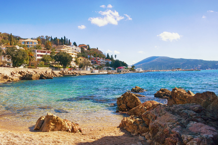 View of the coastal city of Herceg Novi. Montenegroの写真素材