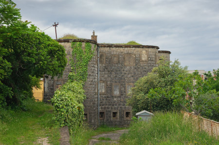 Old Austro-Hungarian fortresses of Montenegro. Tivat city, Donja Lastvaのeditorial素材
