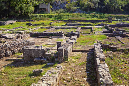 Montenegro. Ruins of ancient monastery of St Francis near Old Town of Kotorの写真素材