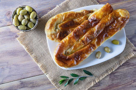 Burek with meat - popular national dish in the Balkansの写真素材
