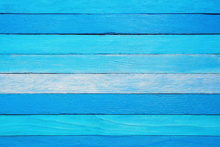 Texture of blue painted wooden boards, rustic backgroundの写真素材