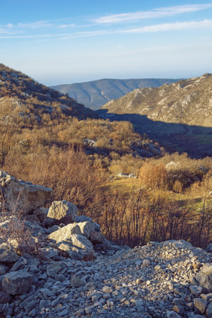 Dinaric Alps, mountain landscape on sunny spring day. Montenegro, Sitnicaの写真素材
