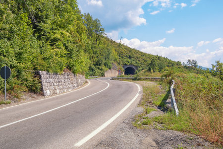 Road trip through the Balkans. Montenegro, Dinaric Alps, Kolasin regionの写真素材