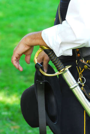 United States Civil War Union officer's arm resting on his sword