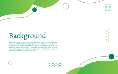 Template banner. Green gradient colour. Abstract and geometric. Vector illustration isolated on white backgroundの写真素材