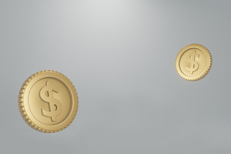 3D Coin background. Business finance and investment.の写真素材