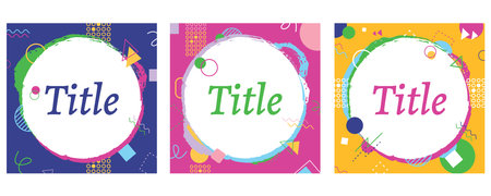 Geometric backgrounds. Design for banner, template, social media, cover, print etc. Vector illustrationのイラスト素材