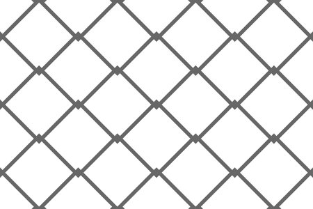 Fence and net seamless pattern background. Vector illustration isolated on white backgroundのイラスト素材