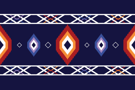 Geometric ethnic pattern background. Pattern for wallpaper, carpet, wrapping, fabric, textileのイラスト素材
