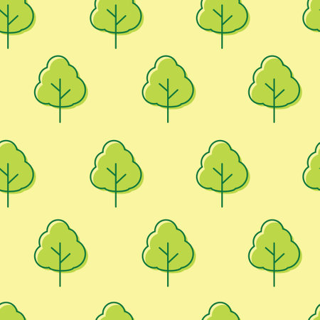 Tree icon with ecology concept seamless pattern background for template, poster, elementのイラスト素材